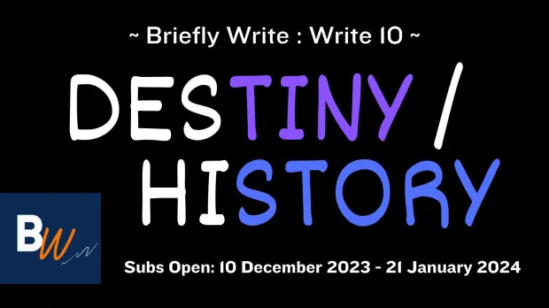 Poster for Briefly Write's 'Write 10' competition 2023-24